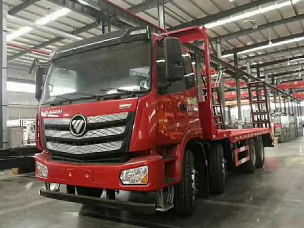 【國五】歐曼前四后八挖機平板車