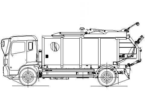 東風(fēng)小多利卡國六后裝高位掛桶壓縮式垃圾車