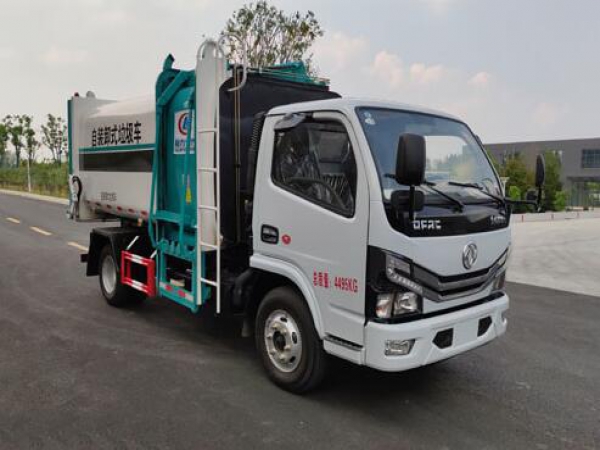 東風小多利卡國六藍牌7方側(cè)裝壓縮垃圾車