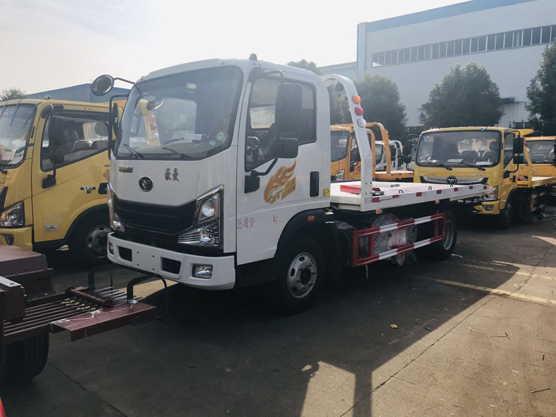 重汽豪曼藍(lán)牌一拖二清障車